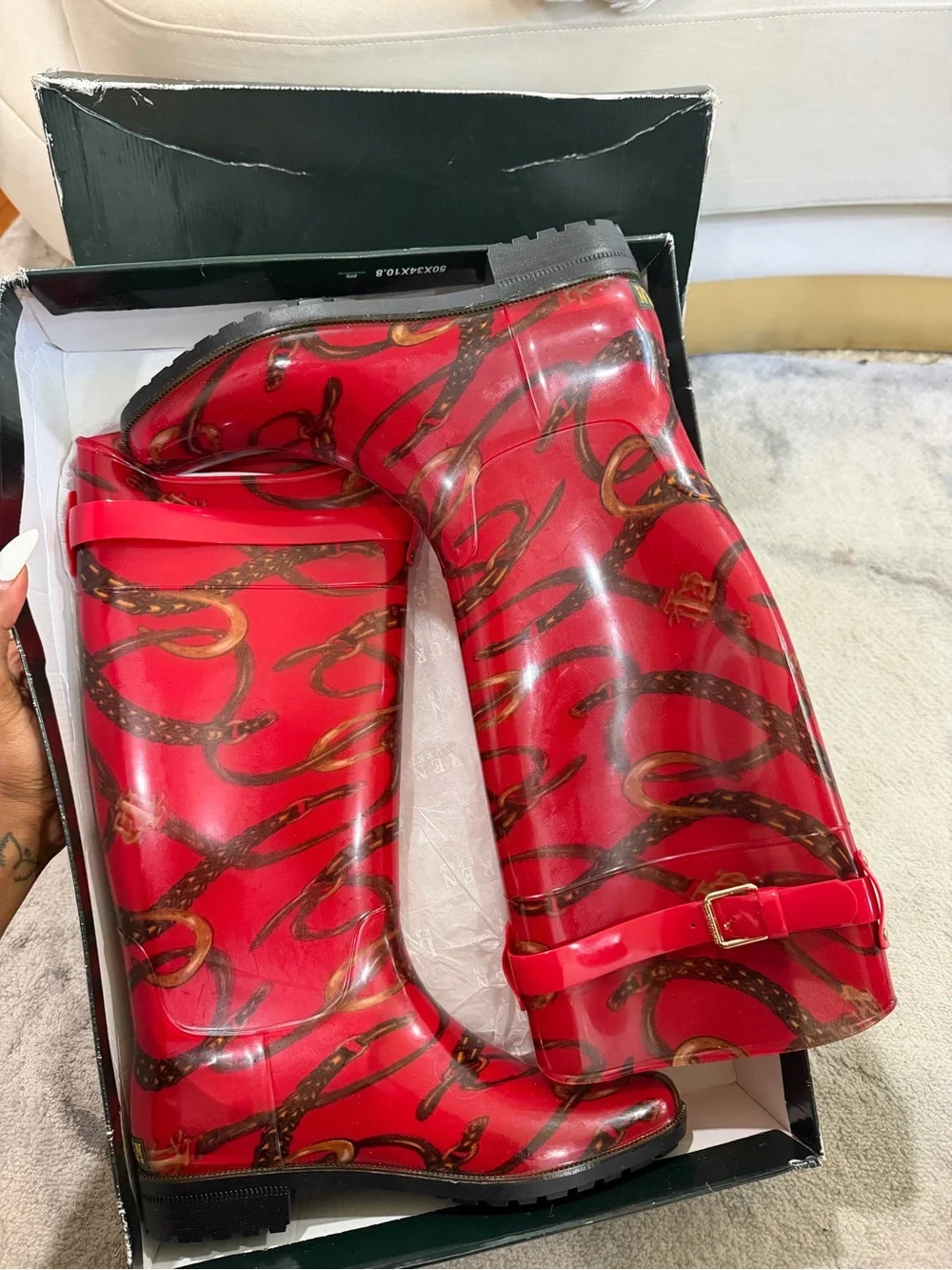 NWOT women’s Lauren Ralph Lauren Rossalyn II rain boots size 11